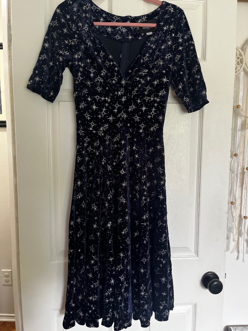 Collectif retro sparkle velvet dress